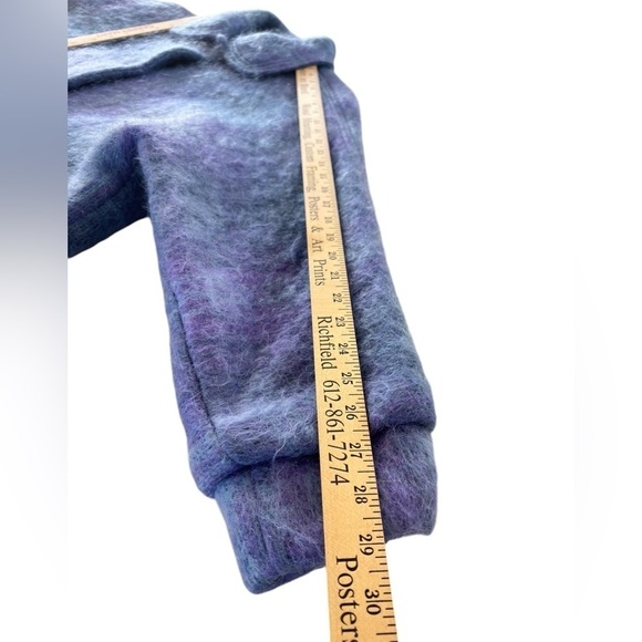 VTG Freedom Wear Irish Mohair Wool Coat Jacket Sz Medium Plaid Purple Periwinkle - Picture 9 of 16